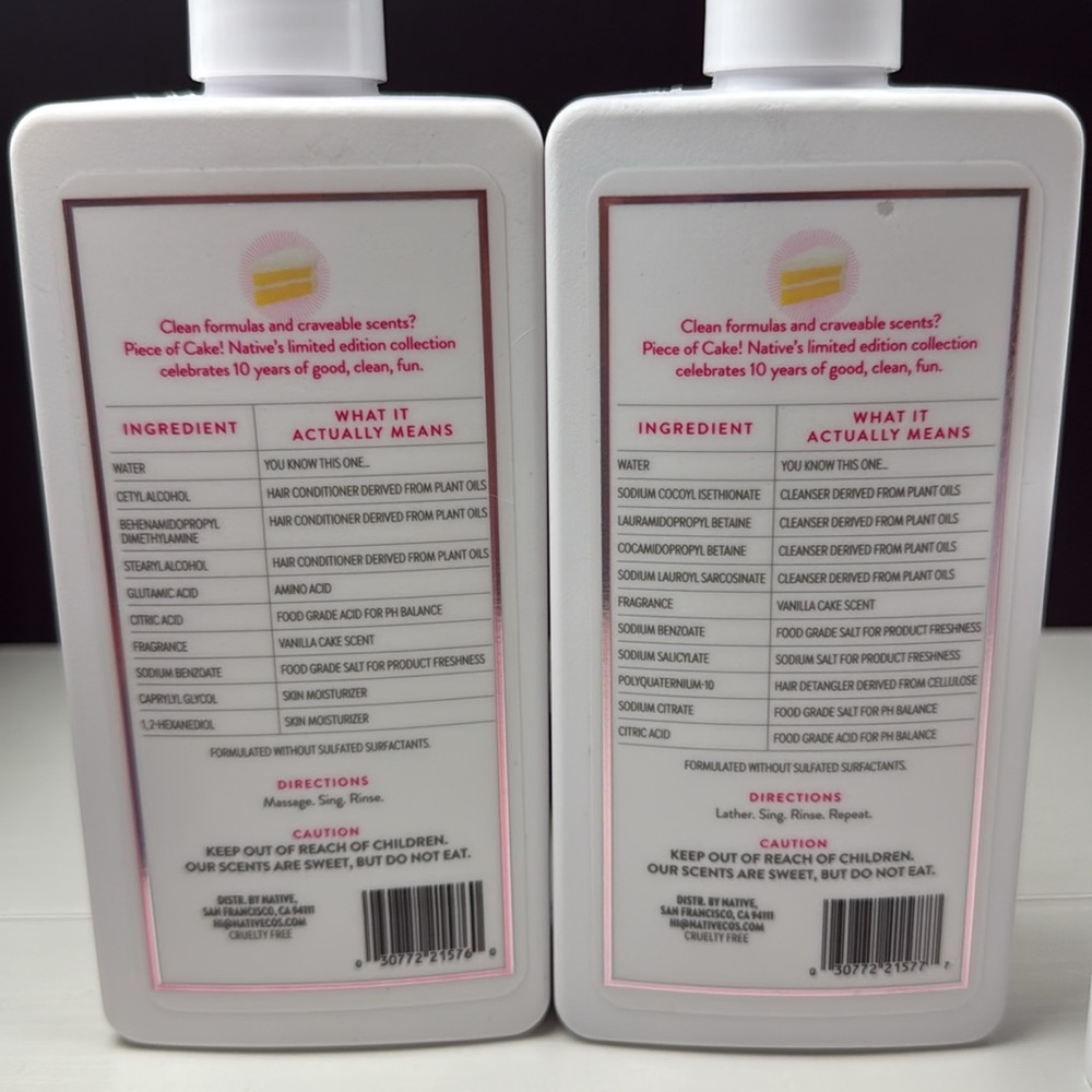 Native Piece of Cake Shampoo, Conditioner & Deodorant - PRICE IS FIRM - Picture 4 of 4